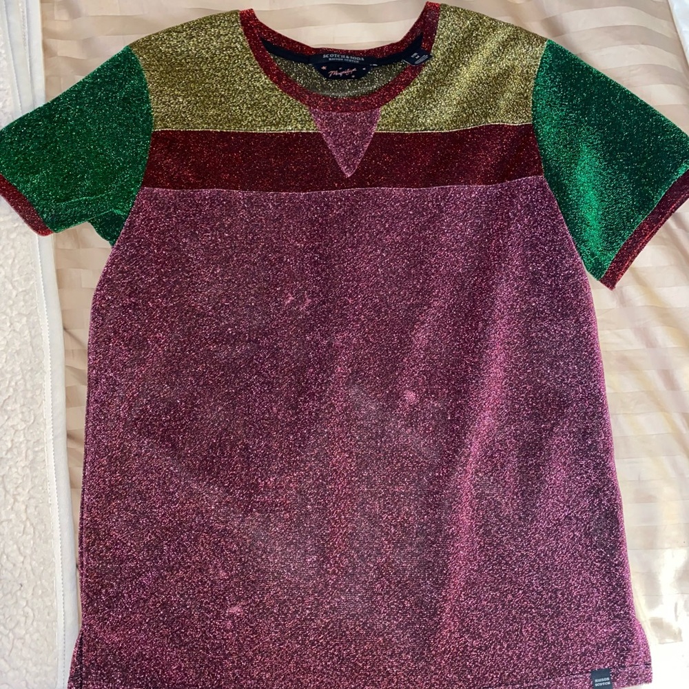 Scotch & Soda Metallic Short Sleeved Shirt